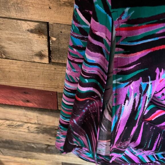 Dana Buchman‎ Purple Abstract Cap Sleeve Maxi Dress Size Medium - Picture 10 of 14